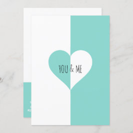 You & Me Suite Aquamarin Blue Probe Einladung