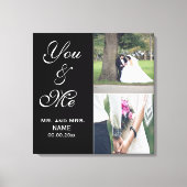 You & Me Wedding Foto Leinwand drucken (Vorderseite)