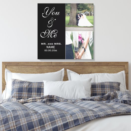 You & Me Wedding Foto Leinwand drucken (Insitu (Schlafzimmer))