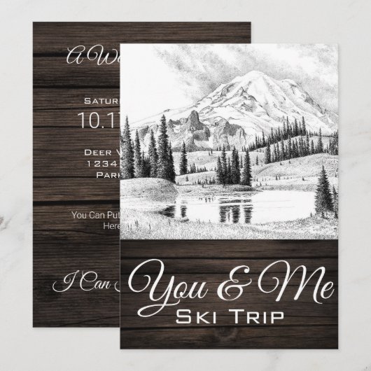 You & Me Winterscape Einladung (Vorne/Hinten)