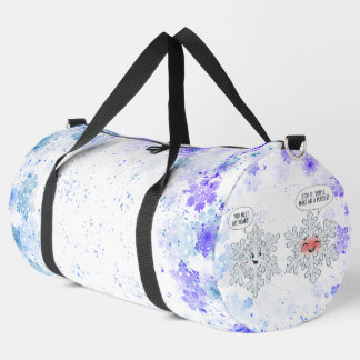 You Melt My Heart Snowflakes Duffle Bag