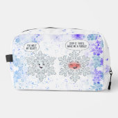 You Melt My Heart Snowflakes Waschbeutel (Vorderseite)