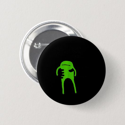 You Must Accept The Frog Funny Meme Saying Quote Button (Vorne & Hinten)