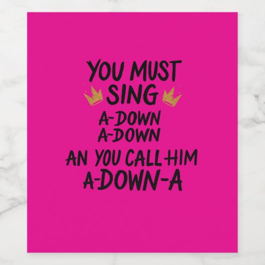 You must sing weinetikett (Einzelnes Label)