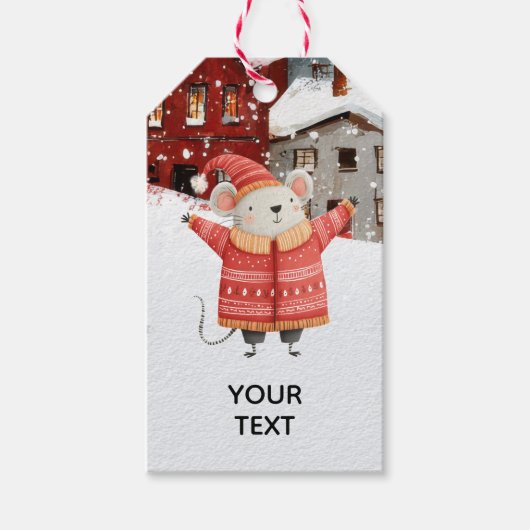 You Need a Hug Mouse Gift Tag Geschenkanhänger (Vorderseite)