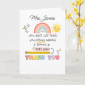 You Noticed Teacher Thank You SENCO SEN teacher Karte (Gelbe Blume)