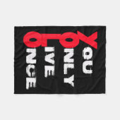You Only Live Once _ Motivation Quote _ Insration  Fleecedecke (Vorderseite (Horizontal))