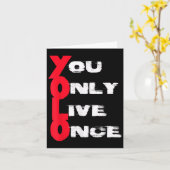 You Only Live Once _ Motivation Quote _ Insration  Karte (Gelbe Blume)