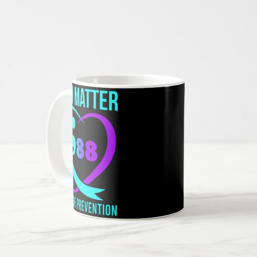 You Problem 988 Suicide Prevention Awareneess  Kaffeetasse (Vorderseite Links)