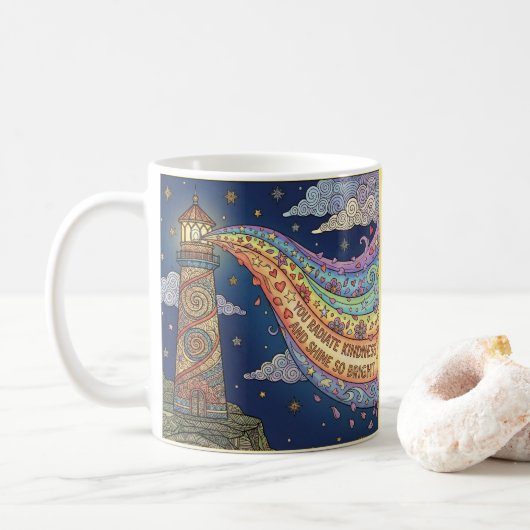 You Radiate Kindness Photo Coffee Mug Kaffeetasse (Mit Donut)