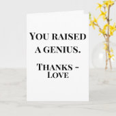 You Raised a Genius Mother's Day | Funny Karte (Gelbe Blume)