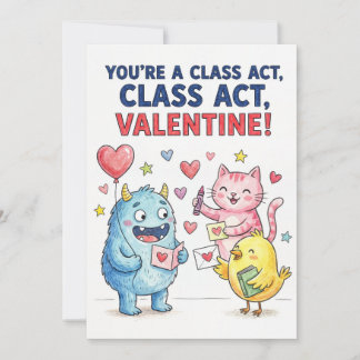 You’re a Class Act, Class Act Valentine, Classroom Feiertagskarte