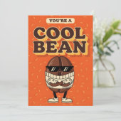 You’re a Cool Bean funny coffee bean pun gift Dankeskarte (Stehend Vorderseite)