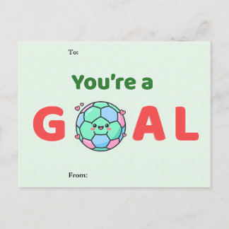 You’re a Goal Soccer Valentine Card Feiertagspostkarte
