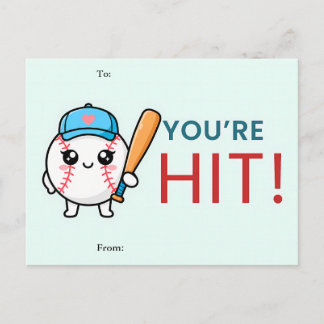 You’re a Hit Baseball Valentine Card Feiertagspostkarte