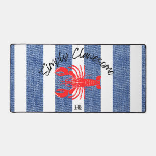 "You re Clawesome" Red Lobster auf Denim Print Schreibtischunterlage