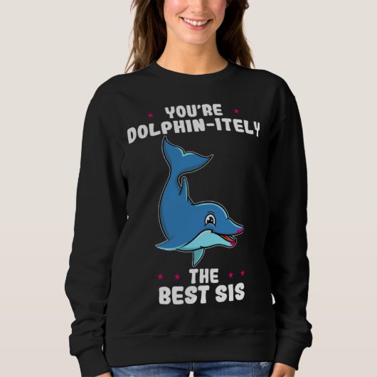 You re Dolphin itely The Best Sis Siblings Day Dol Sweatshirt (Vorderseite)