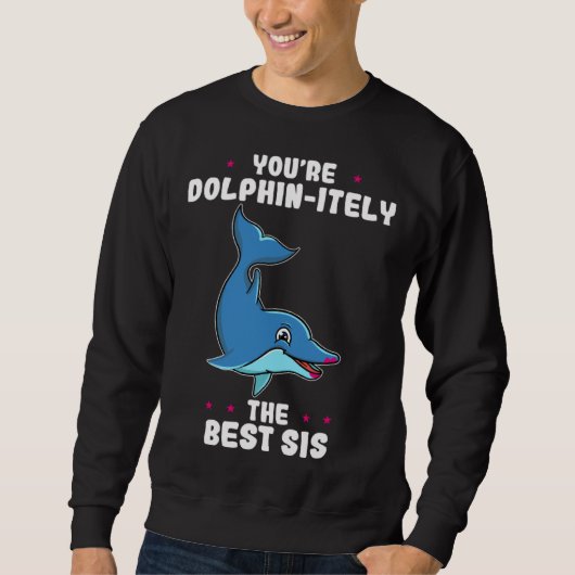You re Dolphin itely The Best Sis Siblings Day Dol Sweatshirt (Vorderseite)
