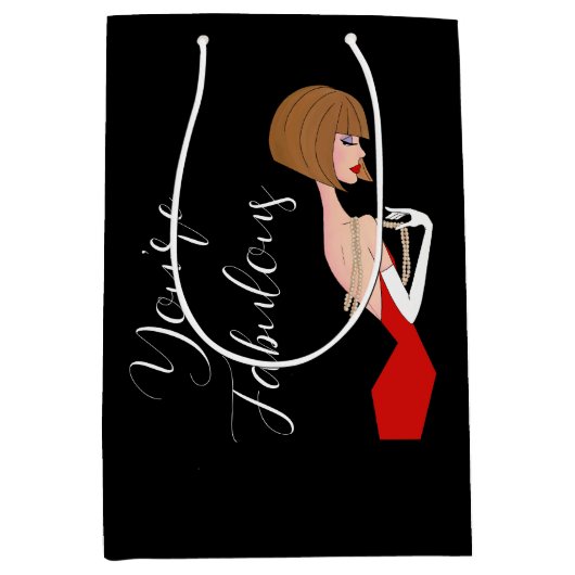 "You re Fabulous" DIVA Geschenktasche Mittlere Geschenktüte (Vorderseite)