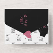 You’re Fangtastic! Fun Funny Bat Pun Proposal Card All In One Einladung (Rückseite)