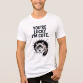 You’re Lucky I’m Cute Cat Tri-Blend Shirt (Vorderseite)