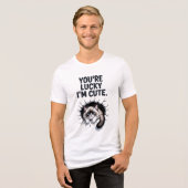 You’re Lucky I’m Cute Cat Tri-Blend Shirt (Vorderseite voll)