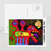´you´re mine tonight !´ postkarte (Vorne/Hinten)