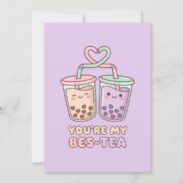 You’re My Bes-Tea - Süße Bubble-Tea-Valentinsgrüße Feiertagskarte