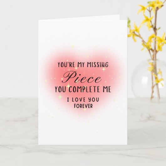 You’re My Missing Piece Personalize Karte (Gelbe Blume)