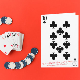 You’re My Perfect Ten 10 of clubs valentine Karte