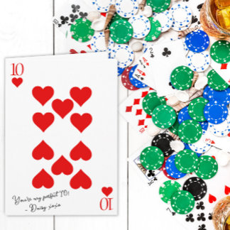 You’re My Perfect Ten 10 of Hearts valentine Karte