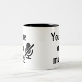 You’re on mute” Virtual Happy Hour Mug Zweifarbige Tasse (Mittel)