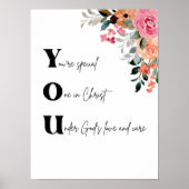 You’re Special Christian Floral Watercolor Poster (Vorne)