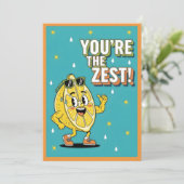 You’re the Zest funny lemon pun gift cute citrus Dankeskarte (Stehend Vorderseite)