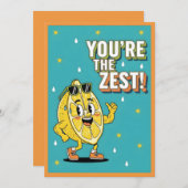 You’re the Zest funny lemon pun gift cute citrus Dankeskarte (Vorne/Hinten)