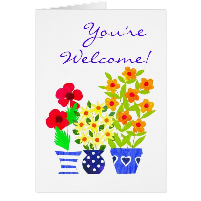 'You re Welcome' Card - Blume Power (Vorne)