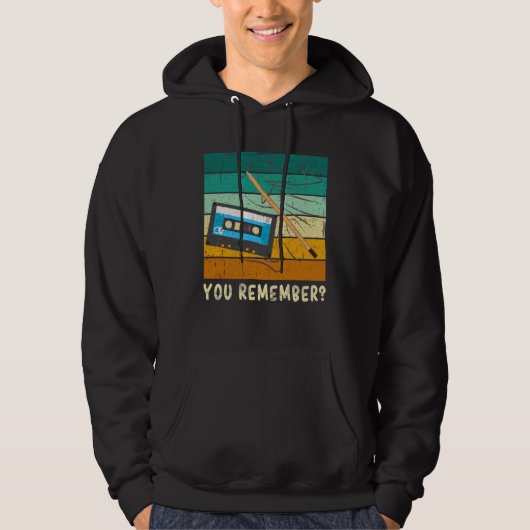 You remember music cassette and pencil hoodie (Vorderseite)