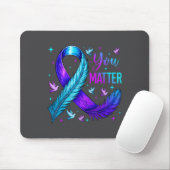 You Ribbon Bird Suicide Prevention Awareness Mousepad (Mit Mouse)