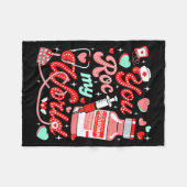 You Roc My World Nurse Valentine Day Er Ed Icu Nic Fleecedecke (Vorderseite (Horizontal))