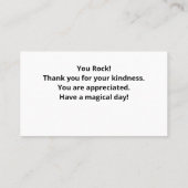 You Rock Amethyst Crystals Wertschätzung Danke Visitenkarte (Rückseite)