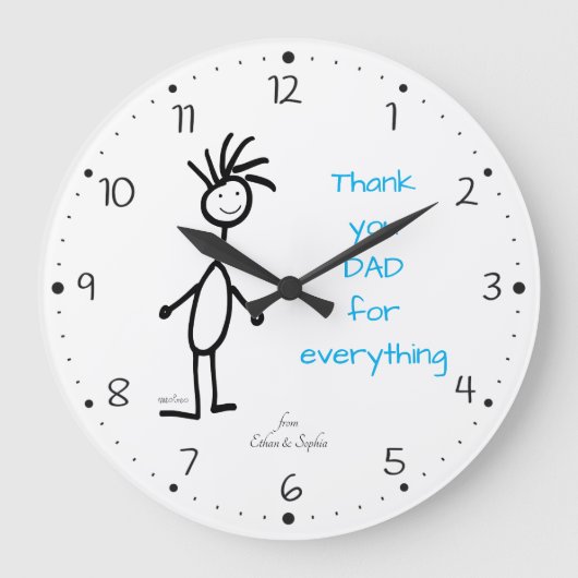You Rock Große Wanduhr (Vorderseite)