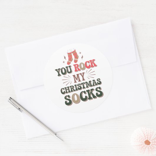 You Rock My Christmas Stocks Sticker Festive (Umschlag)