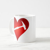 You Rock My World: Rock Hammer Heart (RightHanded) Kaffeetasse (Vorderseite Links)