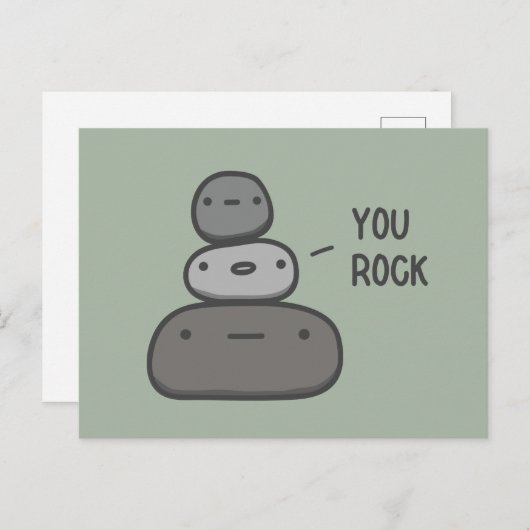 You Rock Postkarte (Vorne/Hinten)