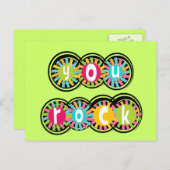 You Rock Postkarte (Vorne/Hinten)