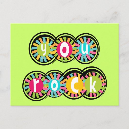 You Rock Postkarte (Vorderseite)