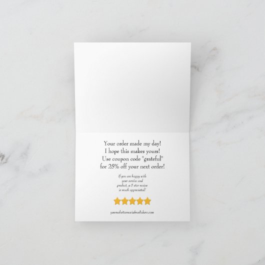 You Rock Small Business Vielen Dank Card Dankeskarte (Innenseite)