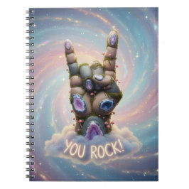 You Rock - Whimsisch gestaltetes Spiralnotizbuch Notizblock