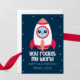 You Rocket My World Kids Valentine’s Day Card Mitteilungskarte