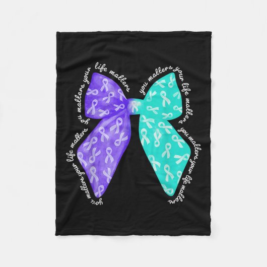 You S Your Life S Suicide Prevention Awareness Fleecedecke (Vorderseite)